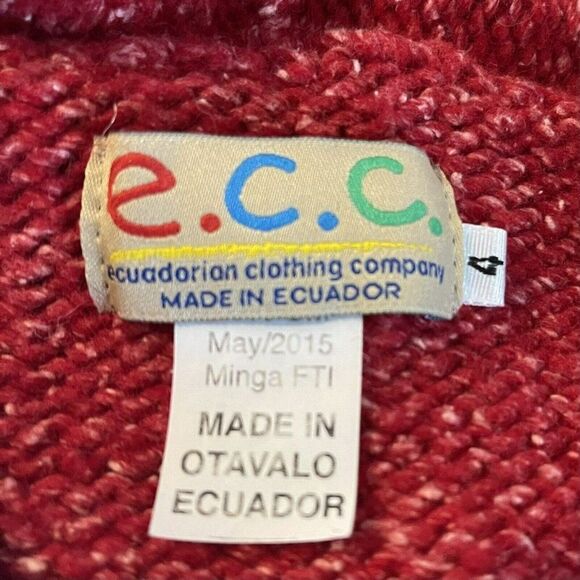 Ecuadorian Clothing Company Hand Made Wool Blend‎ Hooded  Full Zip Jacket 4T - Picture 3 of 4